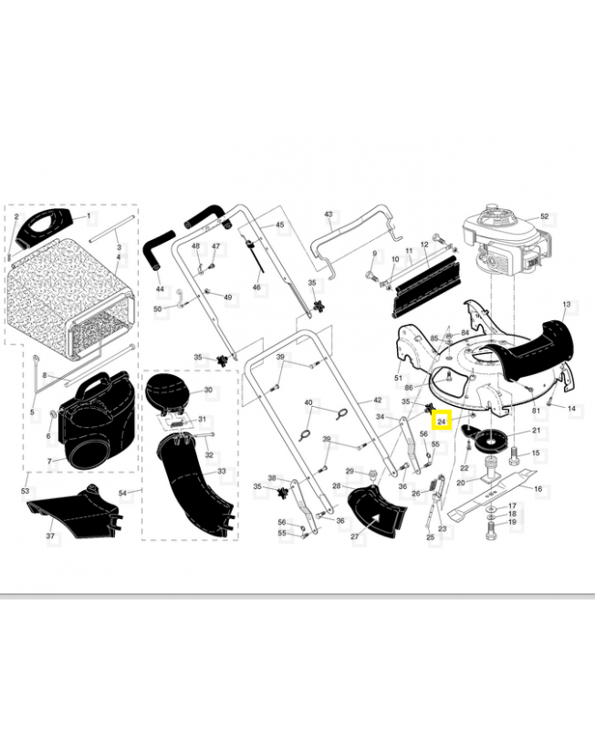 Écrou 1/4-20 532191730. Pièce de rechange Husqvarna