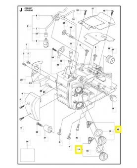 bouchon complet 521551101. Pièce de rechange Husqvarna