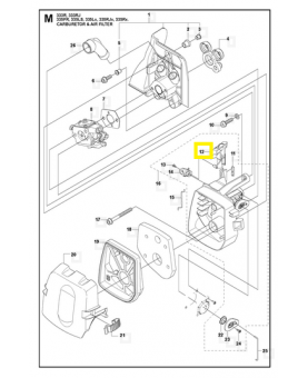 Commande de starter 537337101. Pièce de rechange Husqvarna