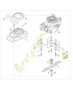 Vis taraud 3/8 x 70 9039-488-9006. Pièce de rechange Sithl / Vicking
