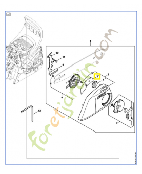 Tôle de protection 1139-648-3800. Pièce de rechange Sithl / Vicking