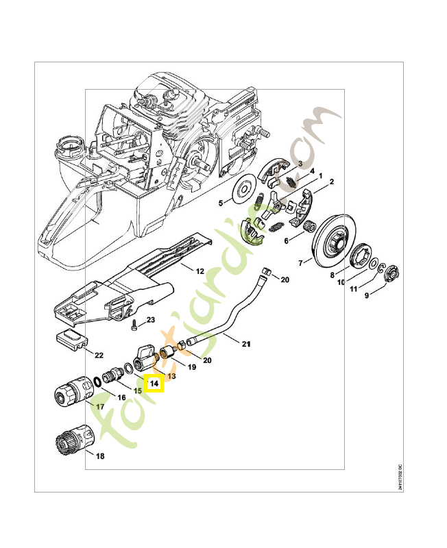 Anneau de joint 0000-954-1701. Pièce de rechange Sithl / Vicking