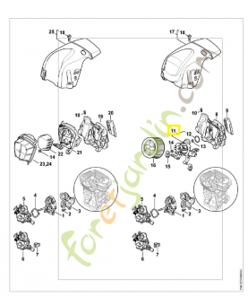 Boitier de filtre 1140-140-2803. Pièce détachée Stihl / Vicking