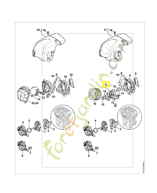 Boitier de filtre 1140-140-2803. Pièce détachée Stihl / Vicking Boitier de filtre 1140-140-2803. Pièce détachée Stihl / Vicking