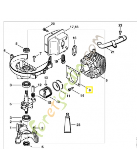 Joint de cylindre 4237-029-2300. Pièce de rechange Sithl / Vicking