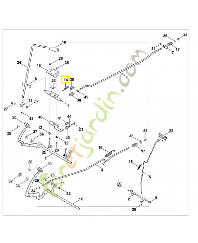 Ressort de tension 6170-703-5110. Pièce de rechange Sithl / Vicking