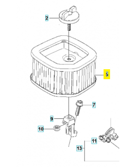 Filtre à air 544851102. Pièce de rechange Husqvarna