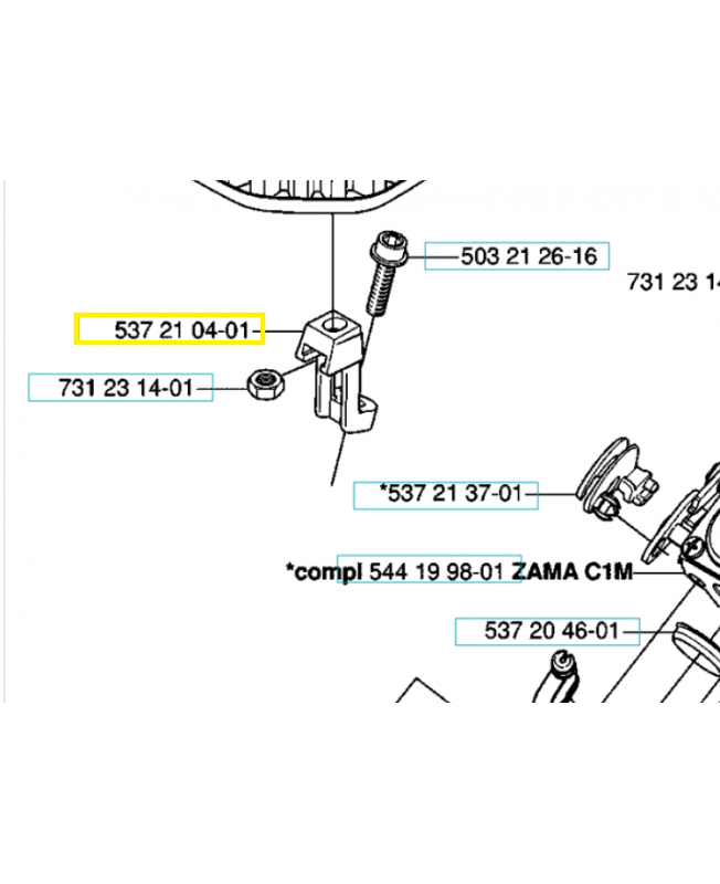 Adaptateur 537210401. Pièce de rechange Husqvarna