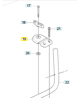Support de guidon 537129001. Pièce de rechange Husqvarna