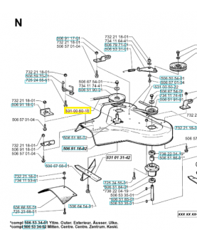 Courroie husqvarna 589531601. Pièce détachée Husqvarna