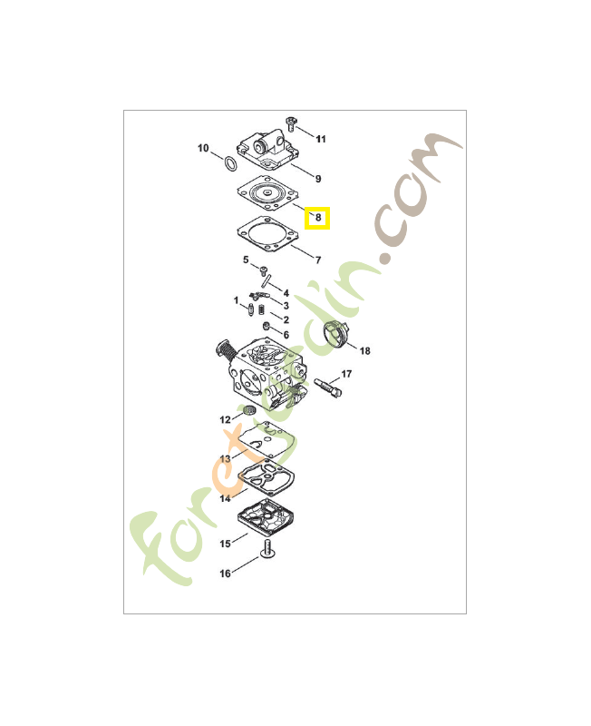 Membrane de réglage 1130-121-4702. Pièce de rechange Sithl / Vicking Membrane de réglage 1130-121-4702. Pièce de rechange Sithl / Vicking