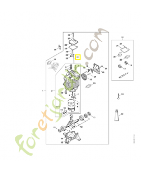 Poussoir culbuteur 4282-038-2600. Pièce de rechange Sithl / Vicking