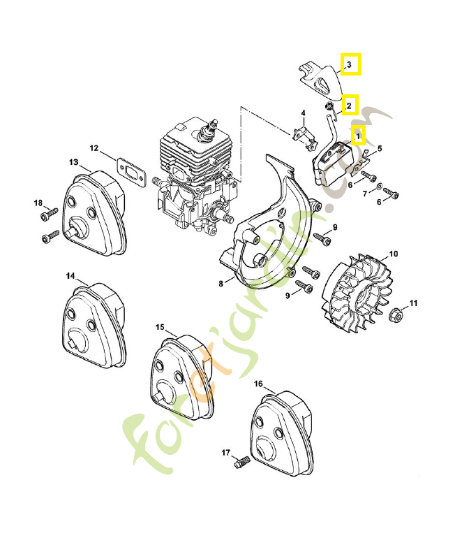 Module d'allumage 4241-400-1318. Pièce détachée Stihl / Vicking