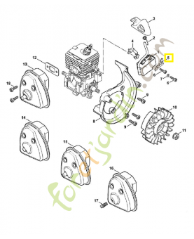 Languette enfichable 4241-431-2100. Pièce de rechange Sithl / Vicking