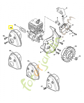 Silencieux bg/sh 86 4241-140-0614. Pièce de rechange Sithl / Vicking