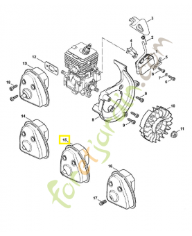 Silencieux bg/sh 56 4241-140-0601. Pièce de rechange Sithl / Vicking