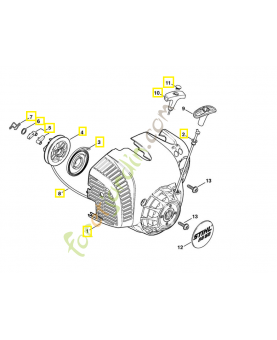 Carter ventilateur av.lanceur 4241-080-2110. Pièce de rechange Sithl / Vicking