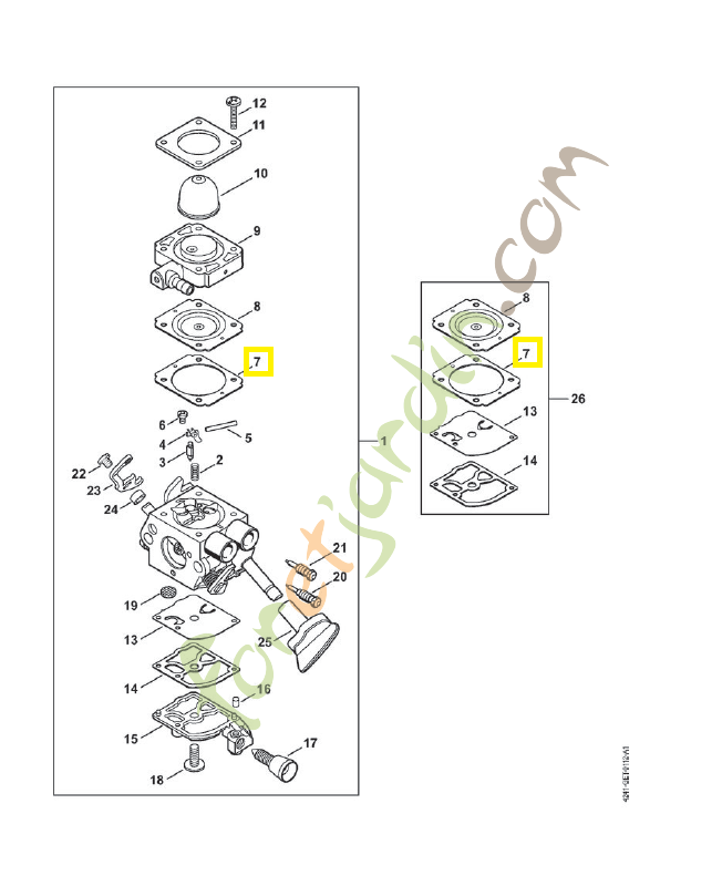 Joint 4241-129-0901. Pièce détachée Stihl / Vicking