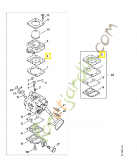 Membrane de réglage 4241-121-4702. Pièce détachée Stihl / Vicking
