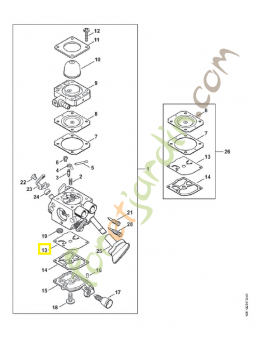 Membrane de pompe 4241-121-4800. Pièce détachée Stihl / Vicking