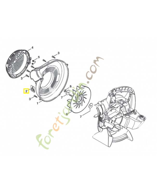Pictogramme avertissement 0000-967-7285. Pièce de rechange Sithl / Vicking
