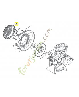 Grille de protection 4241-706-8000. Pièce de rechange Sithl / Vicking