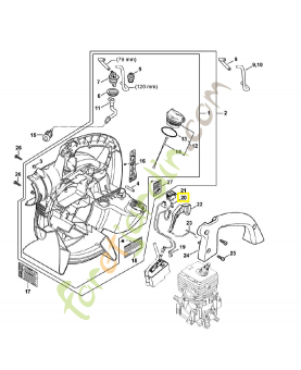 Câble électrique 4241-440-1901. Pièce de rechange Sithl / Vicking