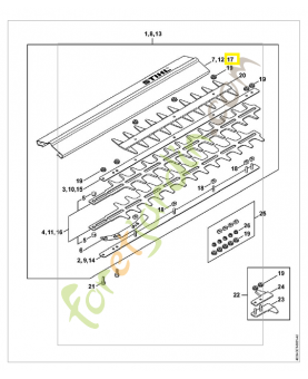 Protège couteau 750mm 4226-790-9203. Pièce de rechange Sithl / Vicking