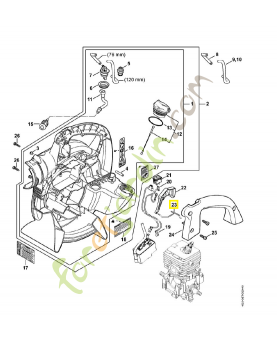Tringlerie des gaz 4241-182-1501. Pièce de rechange Sithl / Vicking