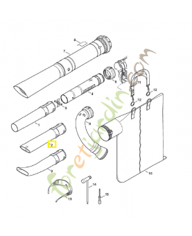Buse plate droit 4229-708-6301. Pièce de rechange Sithl / Vicking