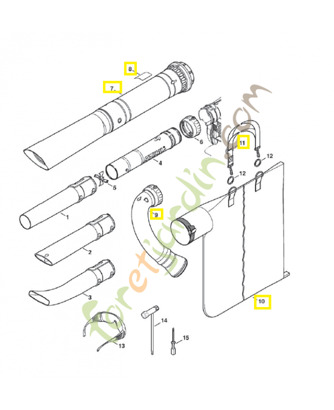 Kit aspirateur BG / SH 4241-700-2200. Pièce de rechange Sithl 