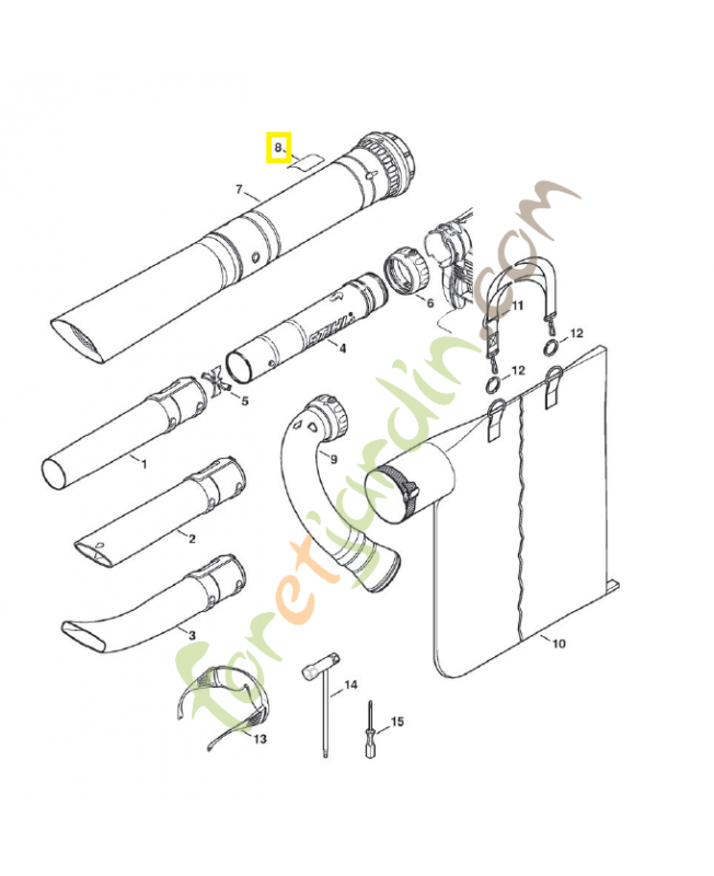 Pictogramme avertissement 0000-967-7232. Pièce de rechange Sithl / Vicking
