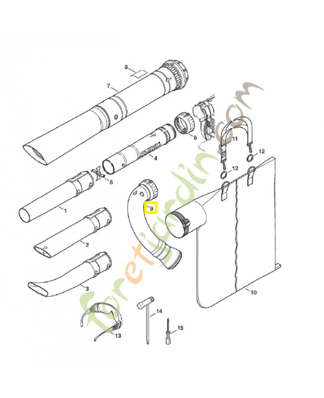 Coude 4241-700-6900. Pièce de rechange Sithl / Vicking