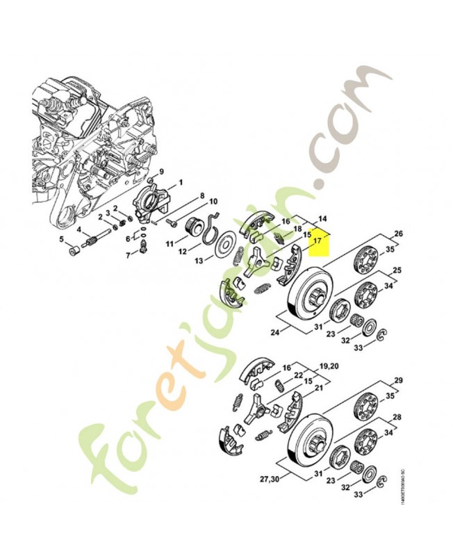 Masselotte 1147-162-0800. Pièce détachée Stihl / Vicking