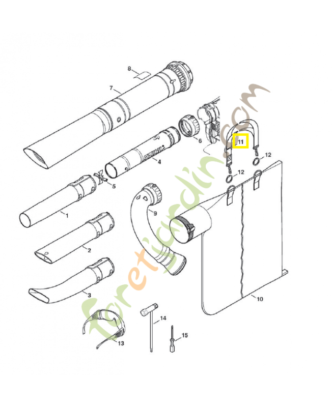 Bretelle BG 4227-710-9003. Pièce de rechange Sithl / Vicking Bretelle BG 4227-710-9003. Pièce de rechange Sithl / Vicking