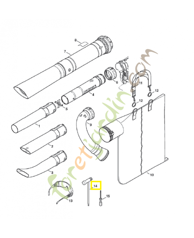 Clé multiple 4180-890-3400. Pièce de rechange Sithl / Vicking