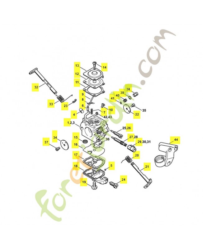 Carburateur c1q-s91 1123-120-0632. Pièce détachée Stihl / Vicking