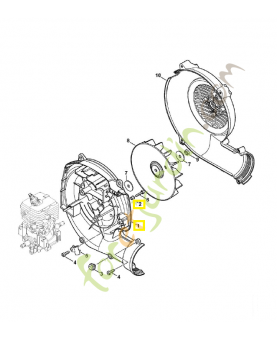 Carter de turbine 4241-700-4112. Pièce de rechange Sithl / Vicking