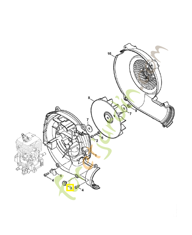 Butoir d’arrêt 4241-791-5900. Pièce de rechange Sithl / Vicking