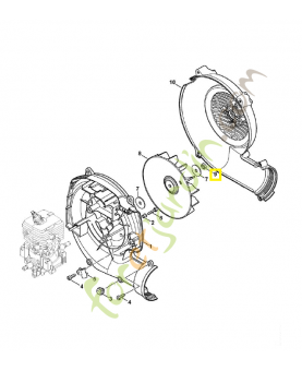 Écrou six pans m8x1 9211-260-1150. Pièce de rechange Sithl / Vicking