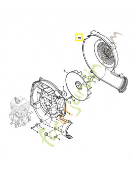 Carter turbine extérieur 4241-701-0704. Pièce de rechange Sithl / Vicking