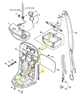 Pictogramme avertissement sr 0000-967-7230. Pièce de rechange Sithl / Vicking