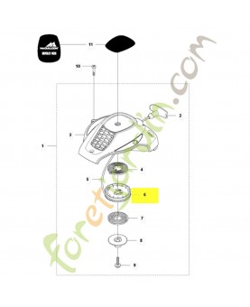 poulie de lanceur husqvarna réf. 523010701