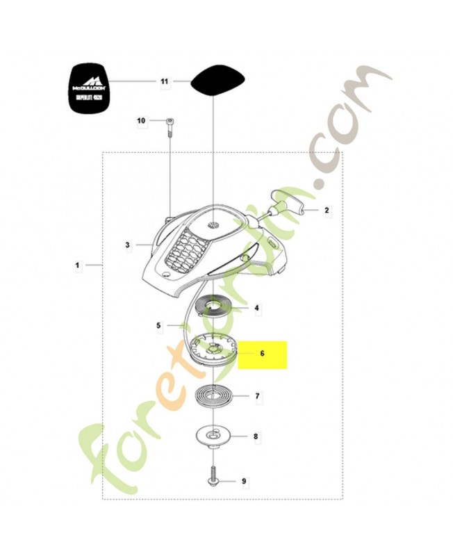 poulie de lanceur husqvarna réf. 523010701