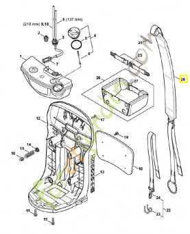 Bretelle sr 4244-710-9001. Pièce de rechange Sithl / Vicking