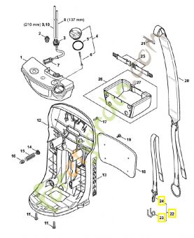 Kit crochet SR 4244-007-1008. Pièce de rechange Sithl / Vicking