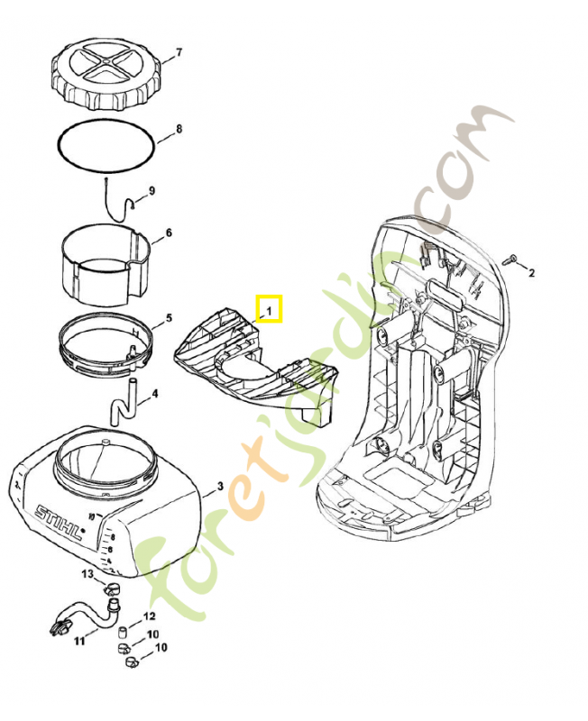 Support 4241-791-3400. Pièce de rechange Sithl / Vicking