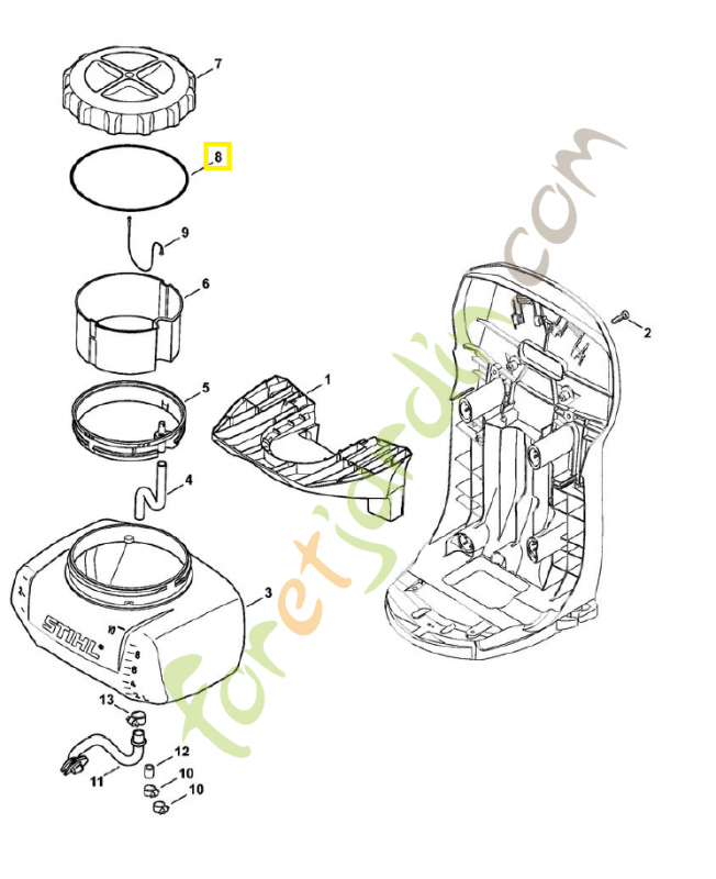 Anneau de joint 4244-709-2000. Pièce de rechange Sithl / Vicking