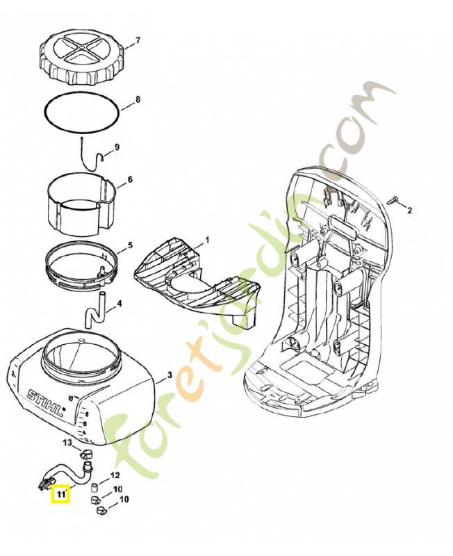 Tuyau 4241-701-6000. Pièce de rechange Sithl / Vicking