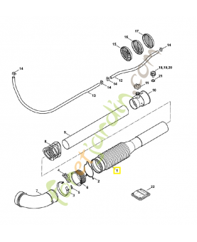 Tube a soufflet 4241-701-6101. Pièce de rechange Sithl / Vicking